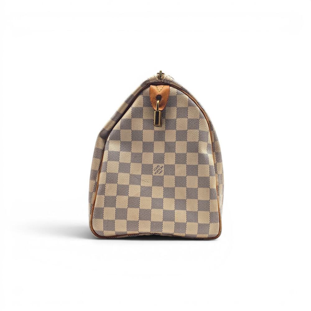 Louis Vuitton Speedy 35 Damier Azur Canvas Top Handle Bag Handbag N41535 - Picture 3 of 12